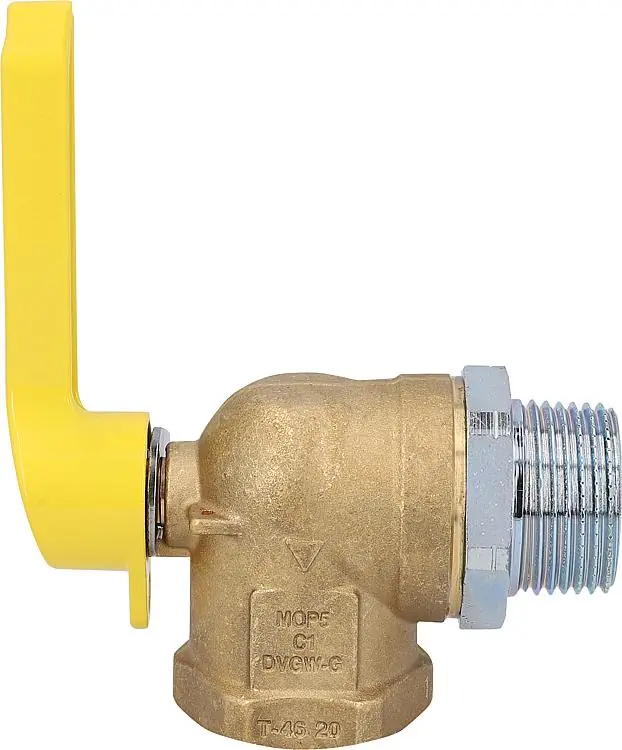 Sofort Bestellen Gasabsperr-Kugelhahn 1 1/2" für Zweirohrzähler, Eckform
