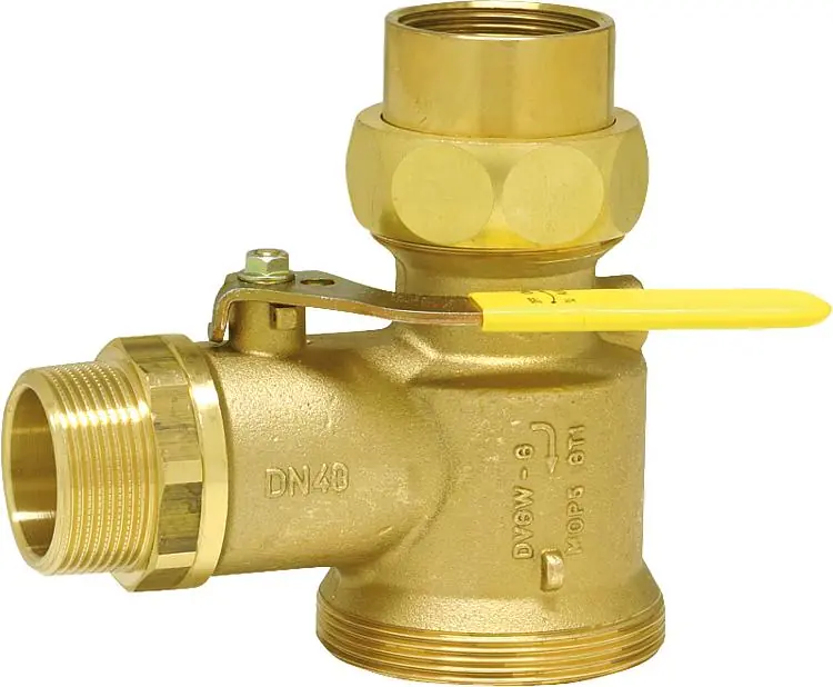 Gasabsperrkugelhahn DN 40 (1 1/2") für Einrohrgaszähler mit Prüföffnung Versand Am Gleichen Tag